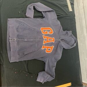 GAP Kids Navy Hoodie with Orange Trim